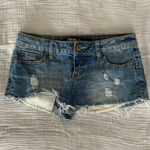 Distressed Denim Shorts Size 3